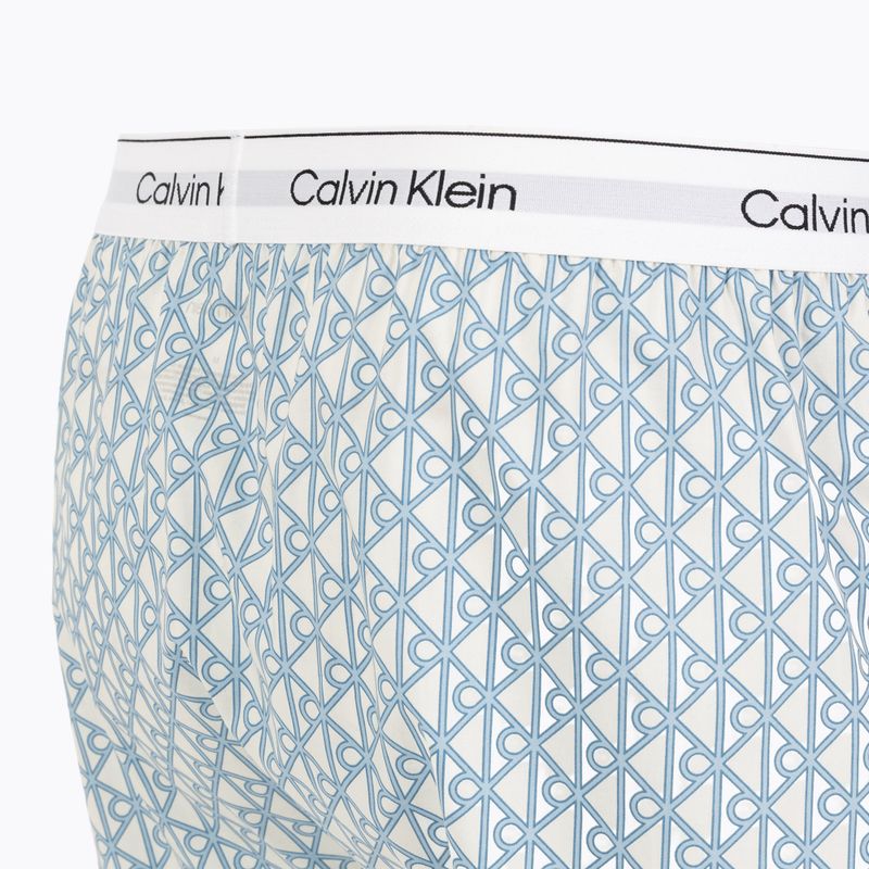 Boxerky Calvin Klein LV00NM2831 Boxer Trad icon cotton emblem chalk/gulf blue 3