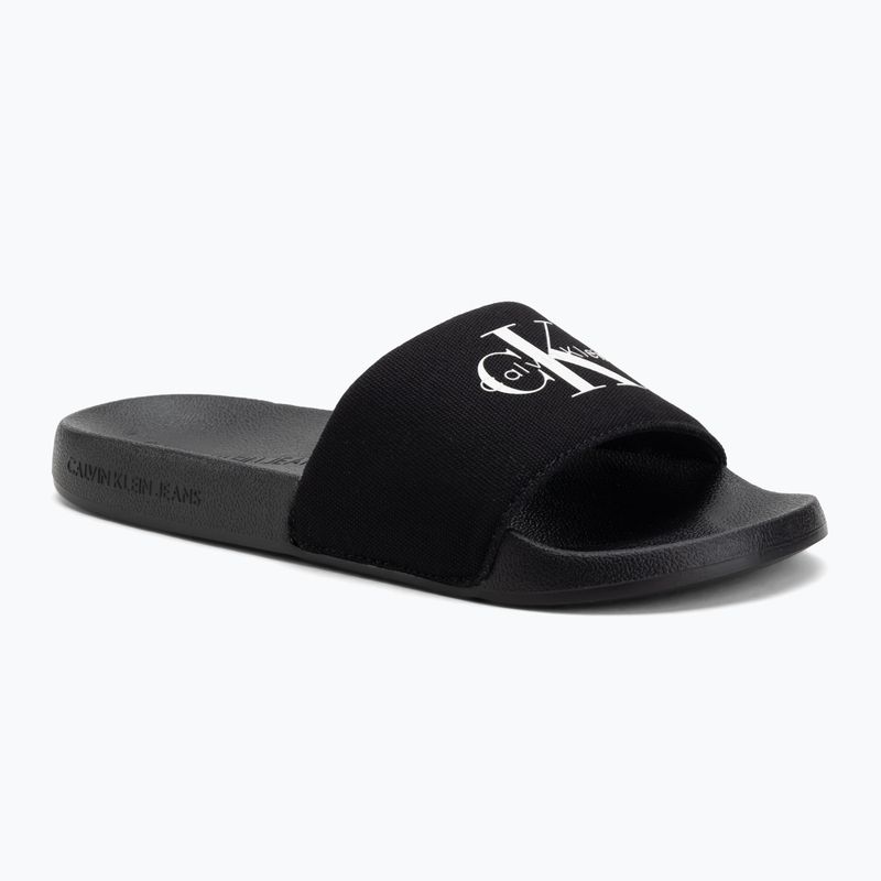 Dámské nazouváky Calvin Klein YW0YW01967 Monogram Logo 0GM black/bright white