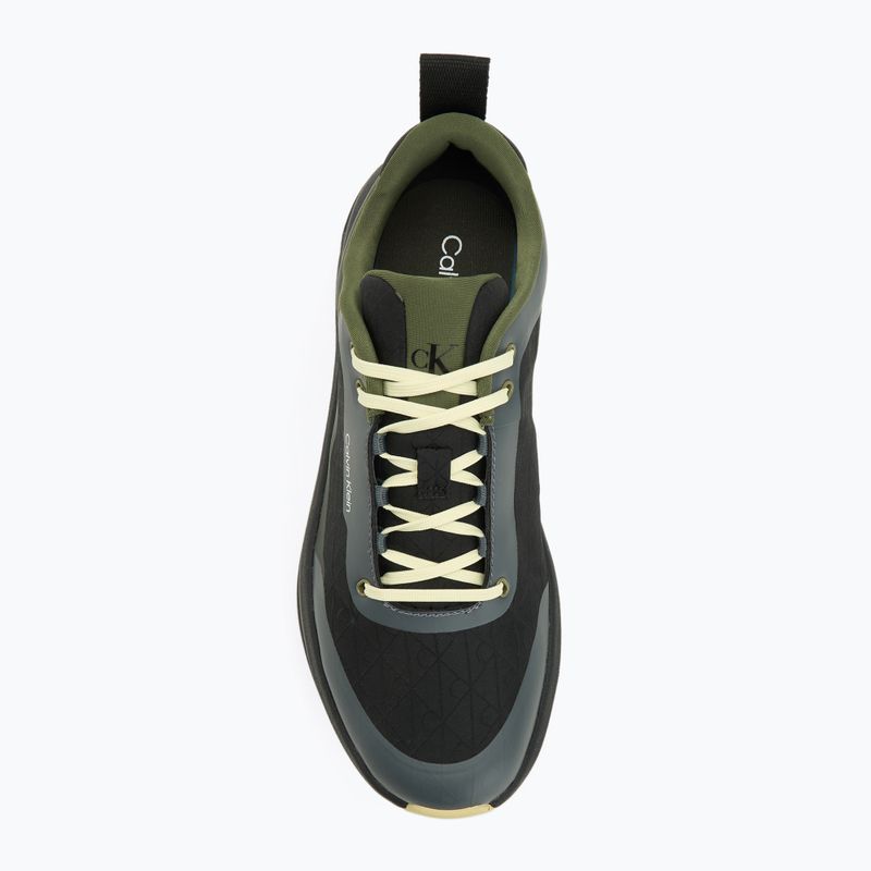 Pánské boty Calvin Klein YM0YM01456 Chunky Runner Lace Up Mix Aop black/medieval forest/coal/lime 5