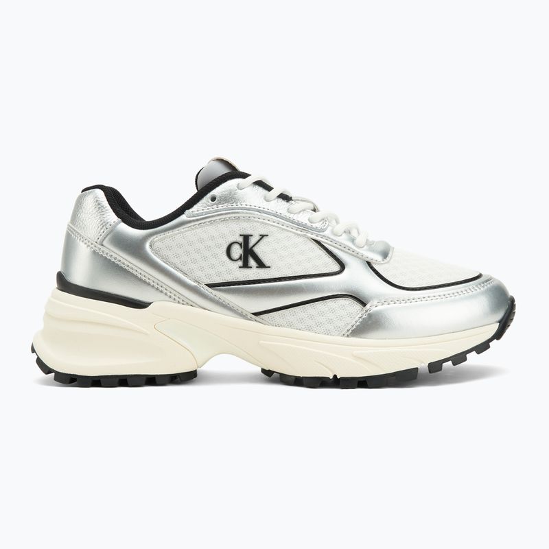 Dámské boty Calvin Klein YW0YW02063 Hike Runner Lace Up Mesh Mix silver/black/bright white 2