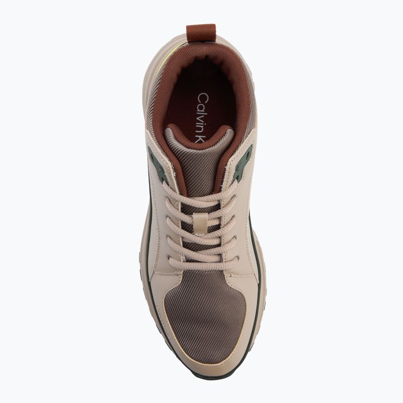 Pánské boty Calvin Klein YM0YM01418 Hike Runner Mid Laceup Tech Mix desert taupe/smog/sorrel/thyme 5