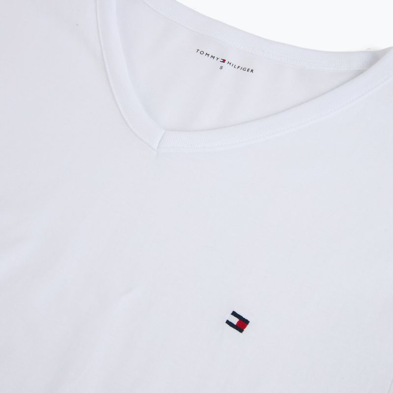 Pánské tričko na lezení Tommy Hilfiger Cotton V-Neck white/white/white 4