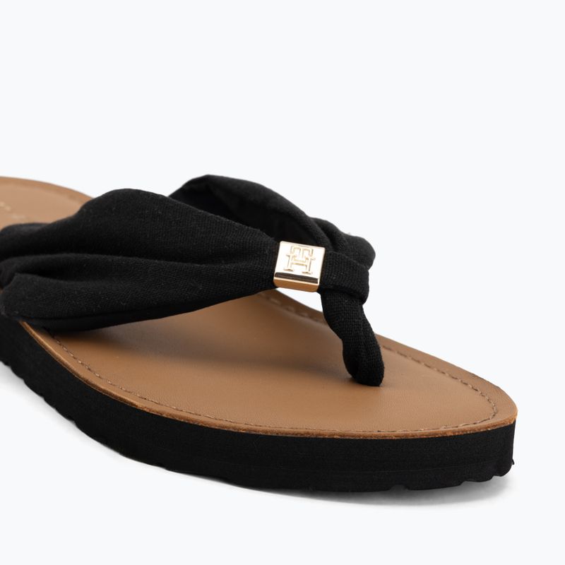 Dámské žabky Tommy Hilfiger Footbed Summer Sandal Leather black 7