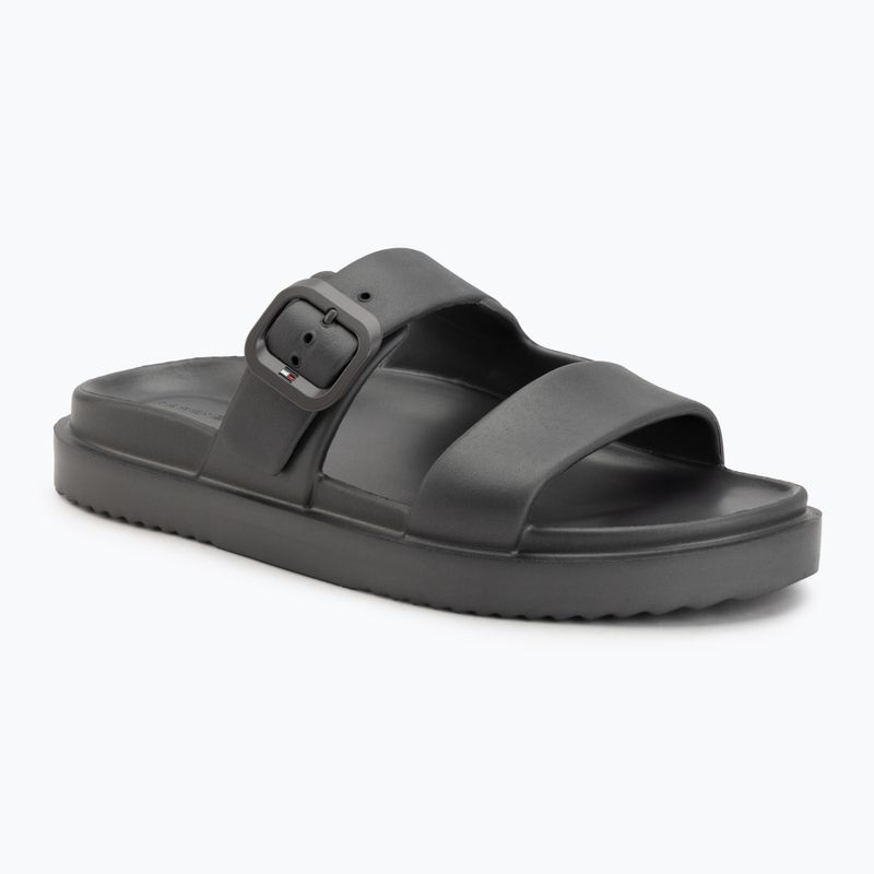Dámské pantofle Tommy Hilfiger Double Strap Sandal Pearl dark grey pearlized