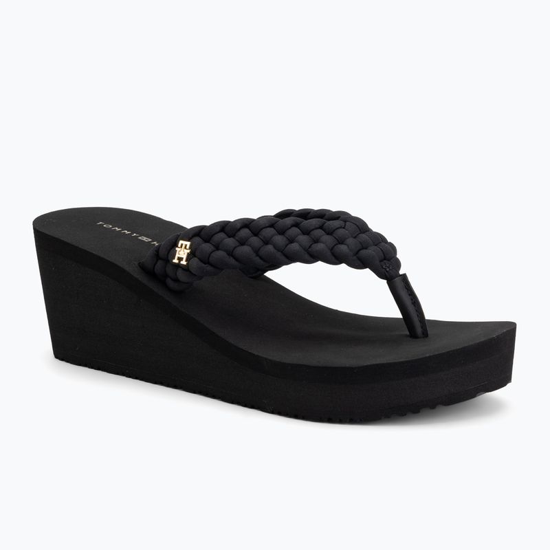 Dámské žabky Tommy Hilfiger Wedge Braided Summer Sandal black