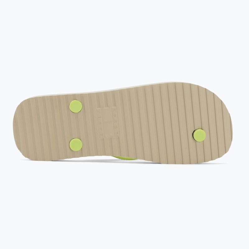 Dámské žabky Tommy Jeans Logo Summer white clay/lime essence 4