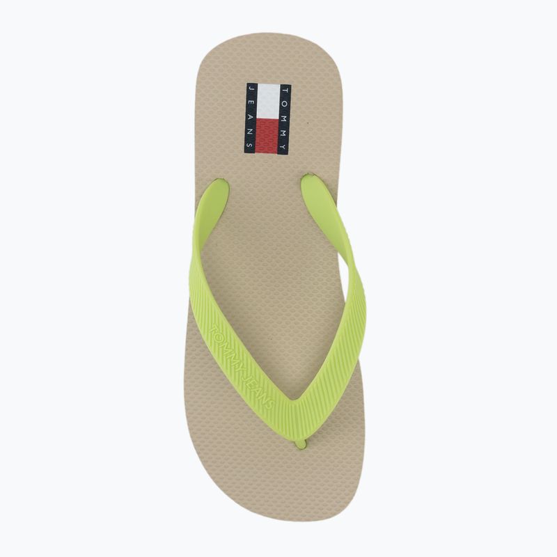 Dámské žabky Tommy Jeans Logo Summer white clay/lime essence 5