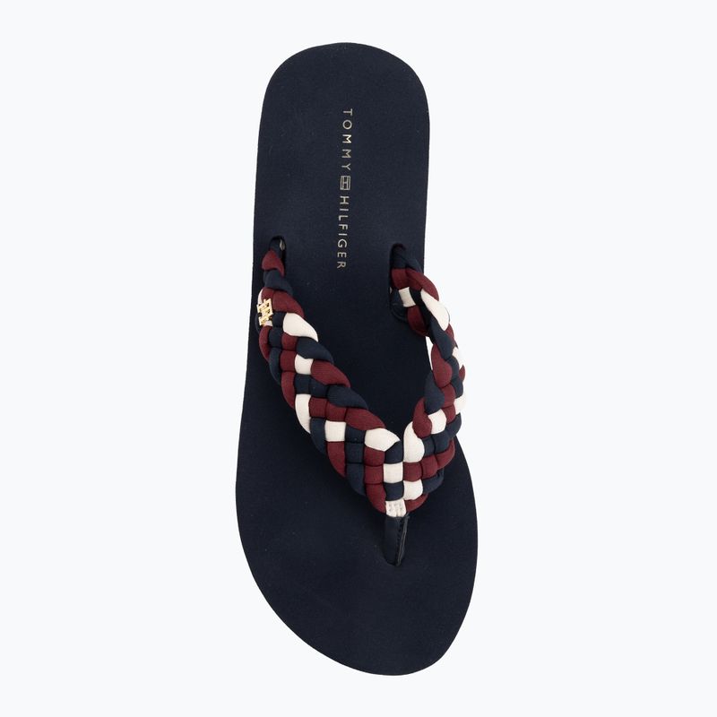 Dámské žabky Tommy Hilfiger Wedge Braided Summer Sandal rwb 5