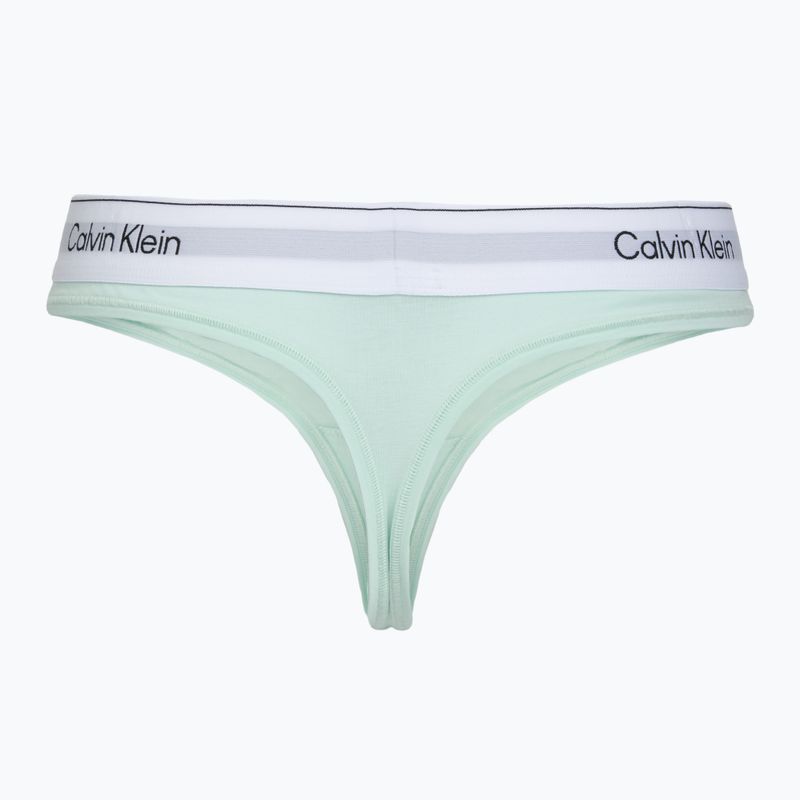 Dámské tanga Calvin Klein LV00QF8518 Thong feel the mint 2