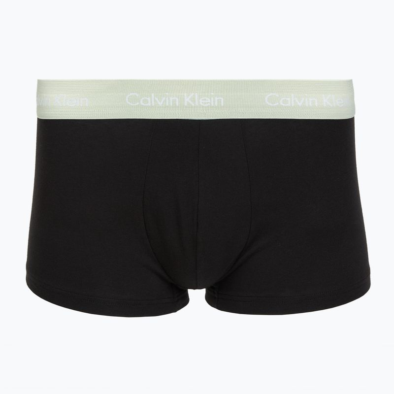 Boxerky Calvin Klein LV00NB4412 Low Rise Trunk 5 pairs black w plume wb/black w misty sage wb 3