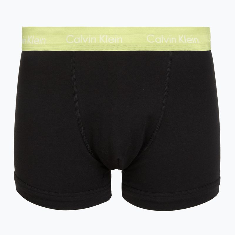 Pánské boxerky Calvin Klein 0000U2662G Trunk 3 pairs black in green bloom wb/black in da 2