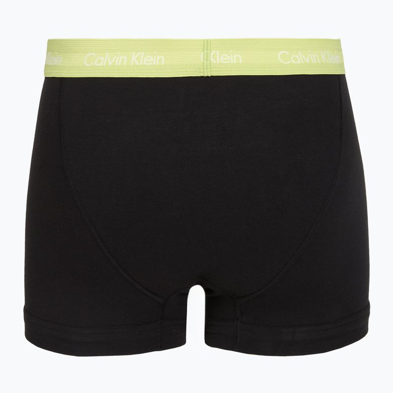 Pánské boxerky Calvin Klein 0000U2662G Trunk 3 pairs black in green bloom wb/black in da 3