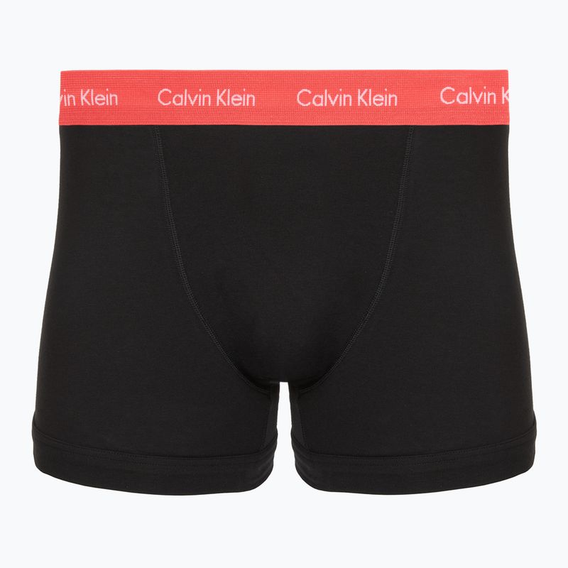 Pánské boxerky Calvin Klein 0000U2662G Trunk 3 pairs black in green bloom wb/black in da 3