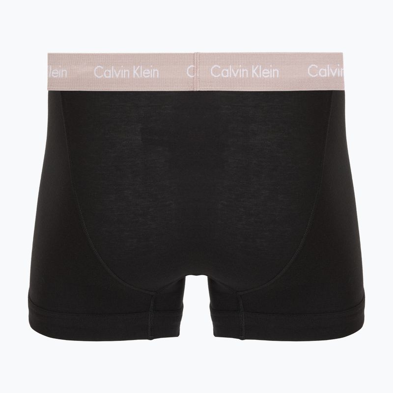 Pánské boxerky Calvin Klein 0000U2662G Trunk 3 pairs black in green bloom wb/black in da 5