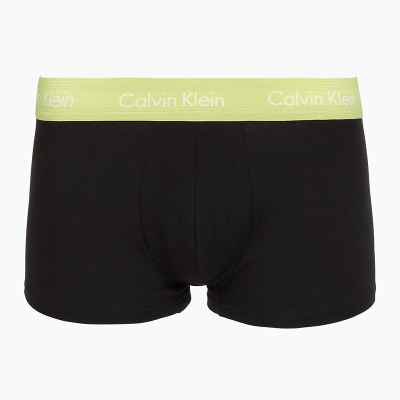 Boxerky Calvin Klein LV00NB4412 Low Rise Trunk 5 pairs black in green bloom wb/black in dazzlin 6