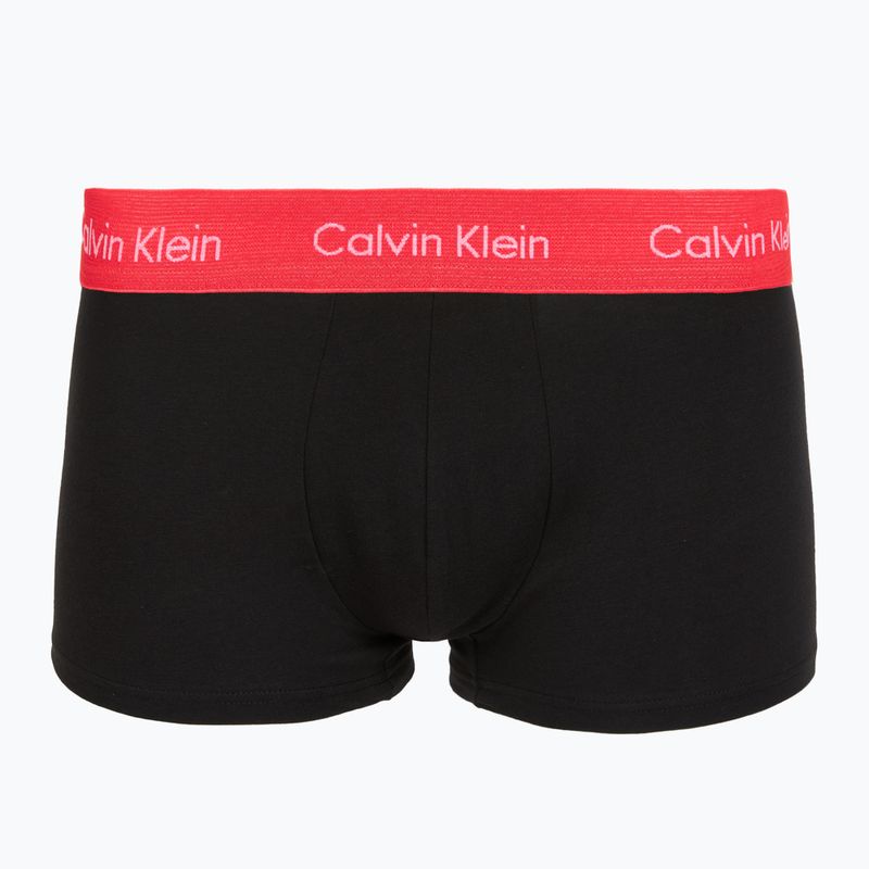 Boxerky Calvin Klein LV00NB4412 Low Rise Trunk 5 pairs black in green bloom wb/black in dazzlin 8