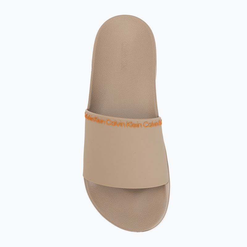 Pánské nazouváky Calvin Klein HM0HM02108 Ess Institutional Cv nomad/vivid tangerine 5