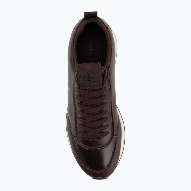 Dámské boty Calvin Klein HW0HW03118 Retro Runner Sock PANL Leather Neo bordeaux 5