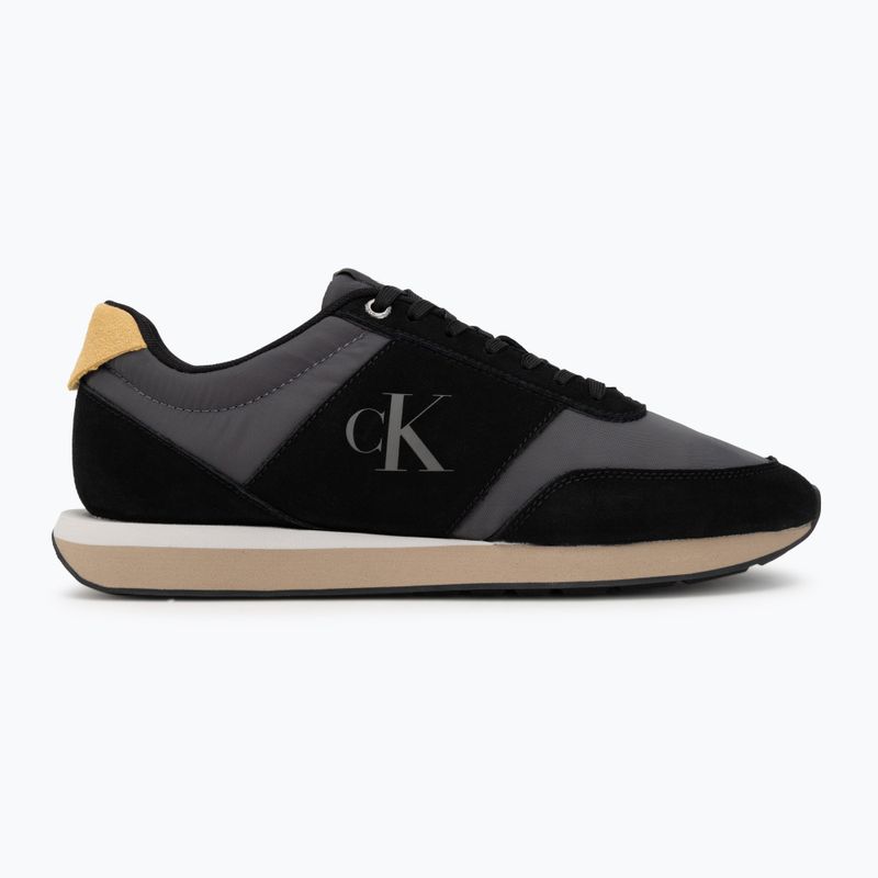 Pánské boty Calvin Klein HM0HM02212 Retro Runner Bans Leather Suede black/iron gate/amber gold 2