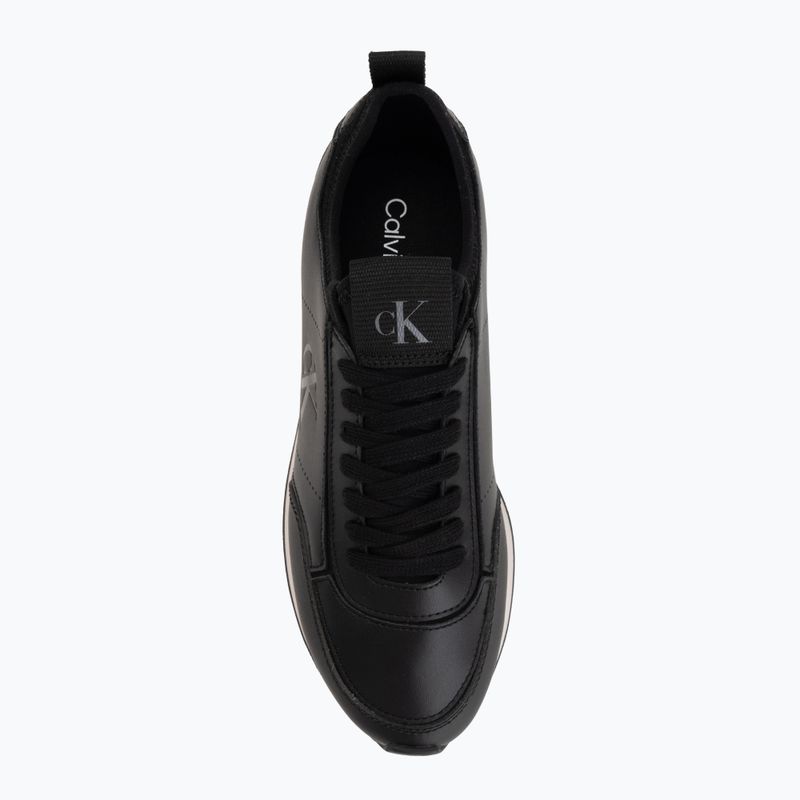Dámské boty Calvin Klein HW0HW03118 Retro Runner Sock PANL Leather Neo black/crystal grey 5