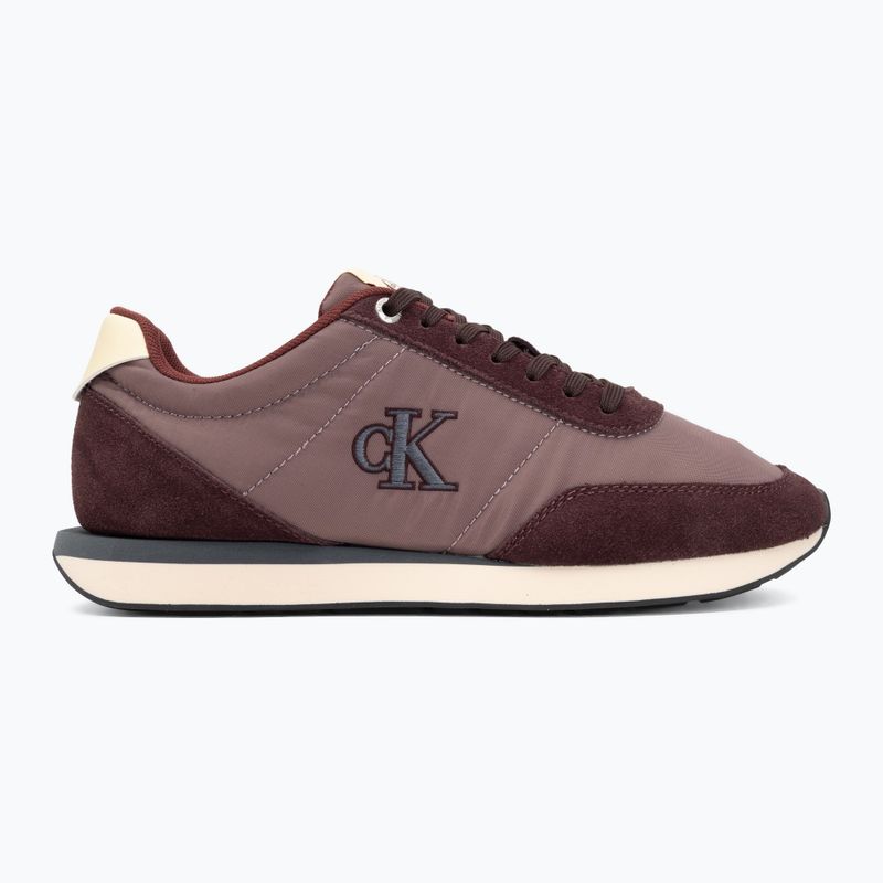 Pánské boty Calvin Klein YM0YM01361 Retro Runner Ess Mix Mat bordeaux/peppercorn/vanilla 2