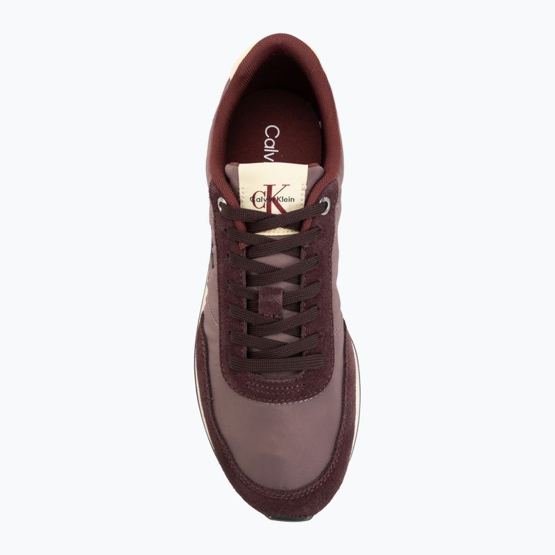 Pánské boty Calvin Klein YM0YM01361 Retro Runner Ess Mix Mat bordeaux/peppercorn/vanilla 5