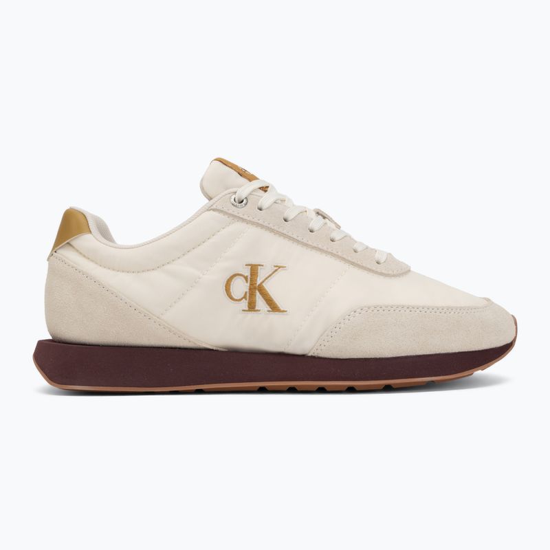 Pánské boty Calvin Klein YM0YM01361 Retro Runner Ess Mix Mat white swan/tofu/amber gold 2