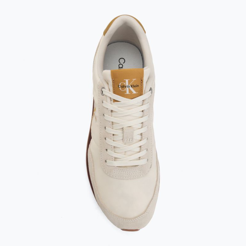 Pánské boty Calvin Klein YM0YM01361 Retro Runner Ess Mix Mat white swan/tofu/amber gold 5