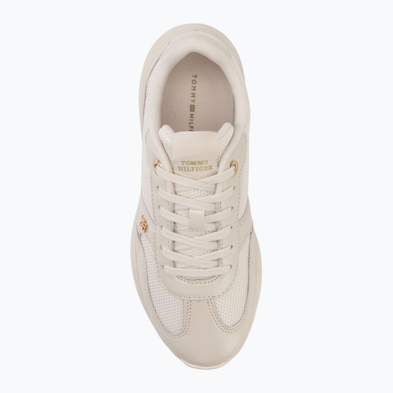 Dámské boty Tommy Hilfiger ModernRunner Shiny Leather soft cream 5