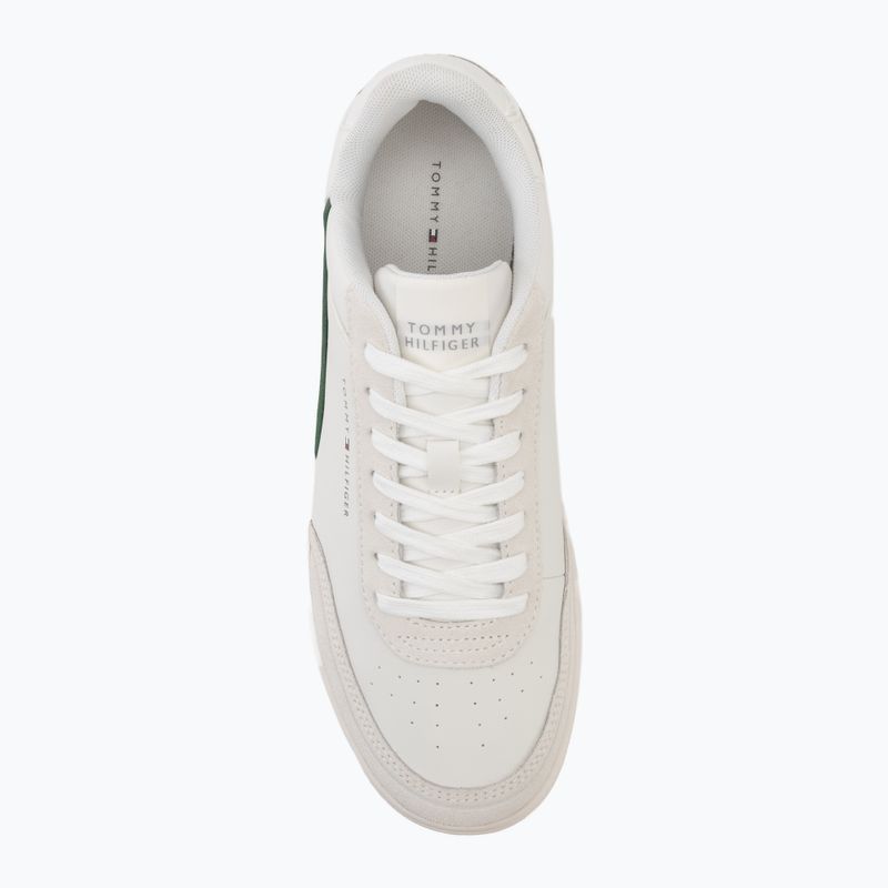 Pánské boty Tommy Hilfiger Basket Core Leather Suede Mix ecru/street green 5