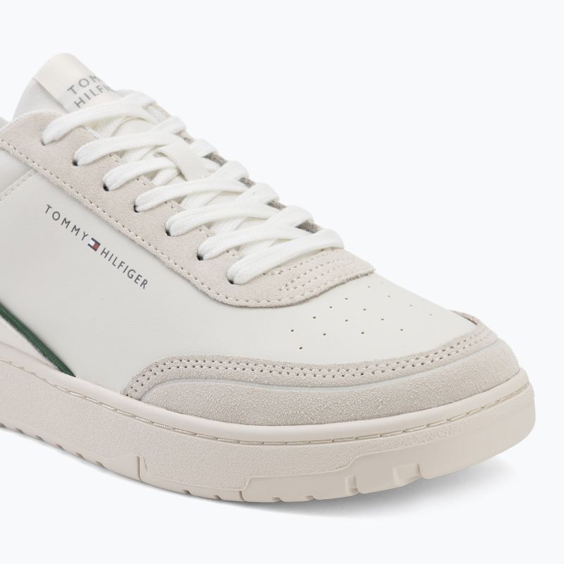 Pánské boty Tommy Hilfiger Basket Core Leather Suede Mix ecru/street green 7