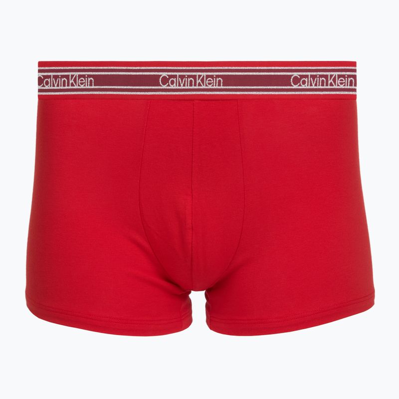 Pánské boxerky Calvin Klein LV00NB4615 Trunk black/established red/goji berry 2