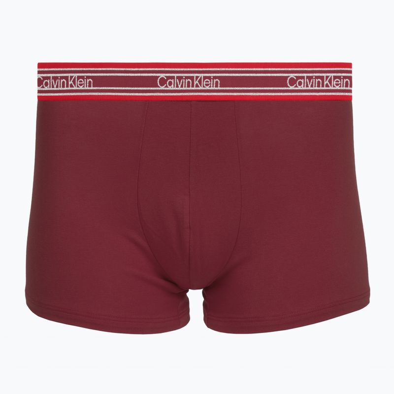 Pánské boxerky Calvin Klein LV00NB4615 Trunk black/established red/goji berry 3