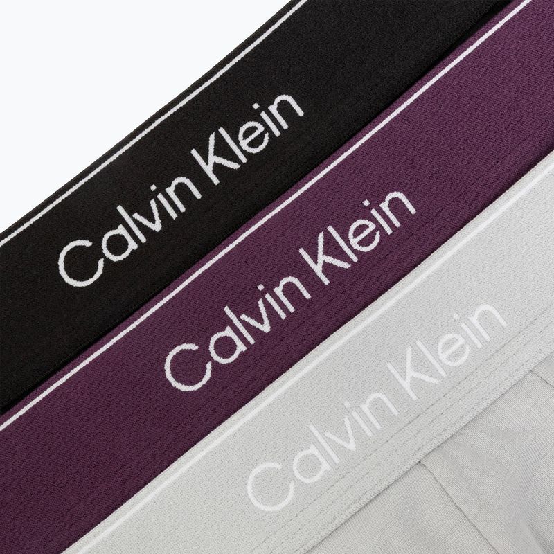 Pánské boxerky Calvin Klein LV00NB4394 Brief black/harbor mist/dark purple w/ dt 6