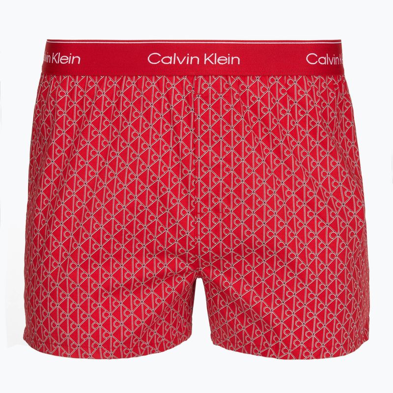 Pánské boxerky Calvin Klein LV00NB4727 Boxer Slim black/prep emblem goji berry/grisai 2