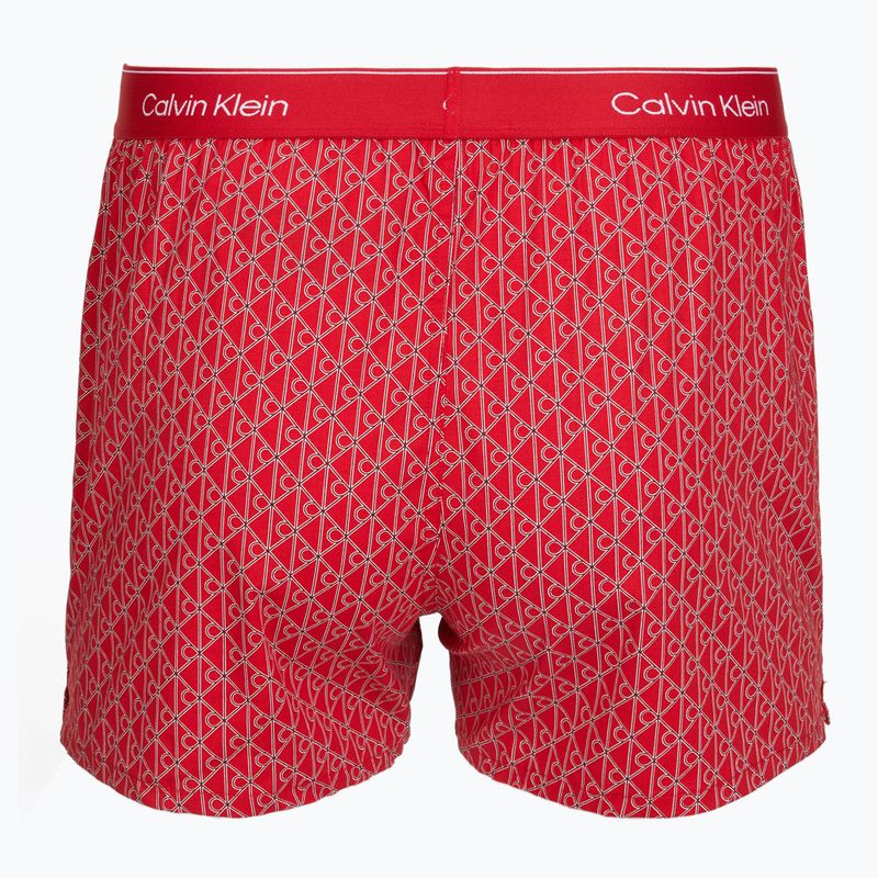 Pánské boxerky Calvin Klein LV00NB4727 Boxer Slim black/prep emblem goji berry/grisai 3