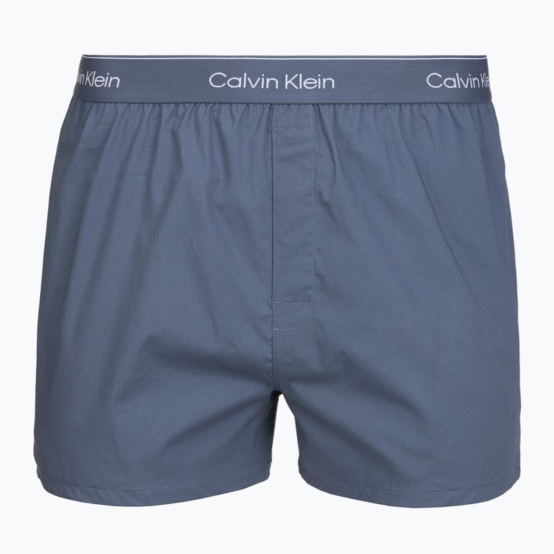 Pánské boxerky Calvin Klein LV00NB4727 Boxer Slim black/prep emblem goji berry/grisai 5