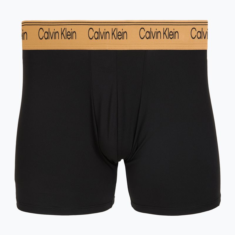 Pánské boxerky Calvin Klein LV00NB4410 Brief black w/bronze flash wb/black/oliv 2