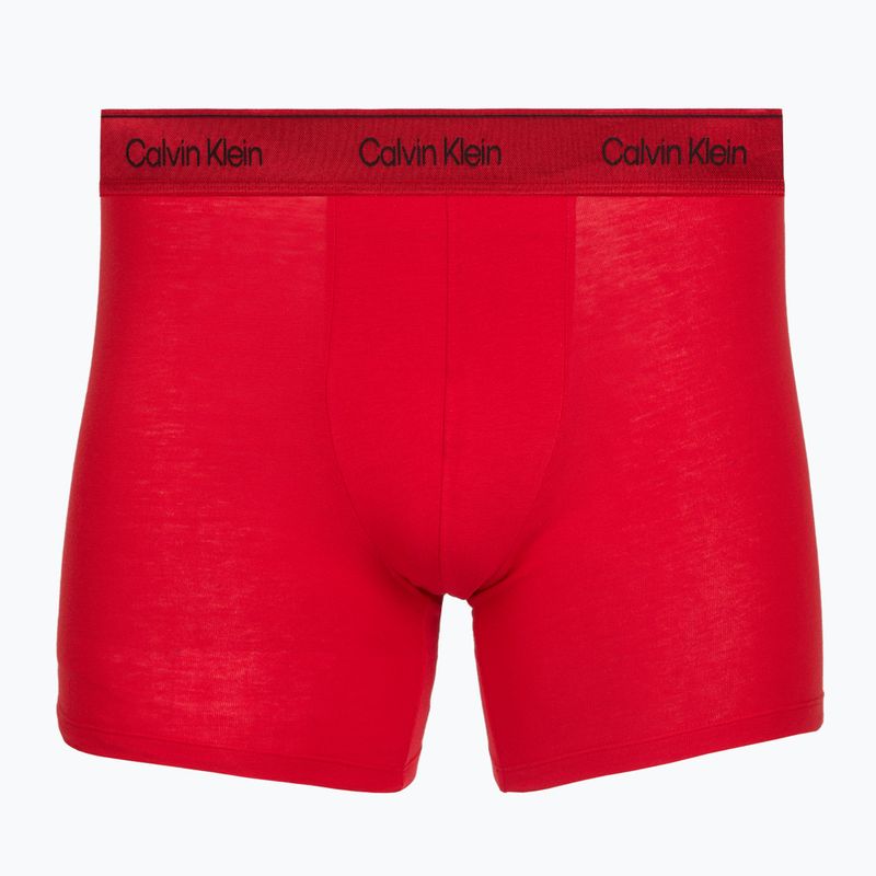 Pánské boxerky Calvin Klein LV00NB4576 Boxer Brief black/goji berry/black 2