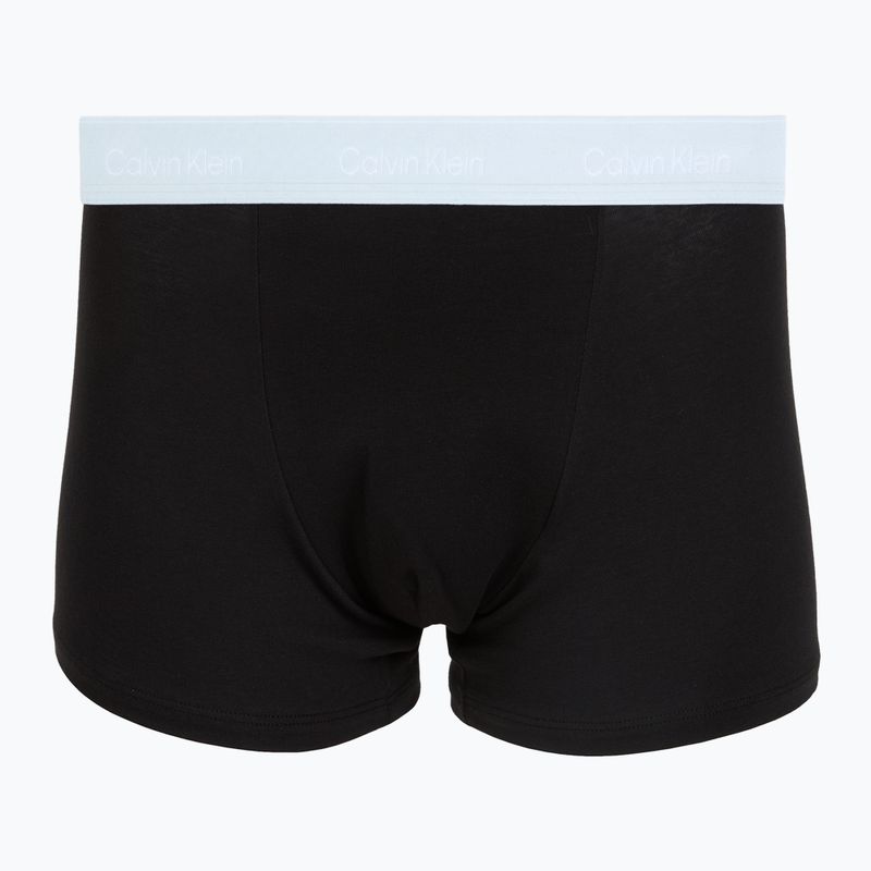 Pánské boxerky Calvin Klein LV00NB4286 Relaxed Fit Trunk black bodies w/ poseidon blue/plein 2