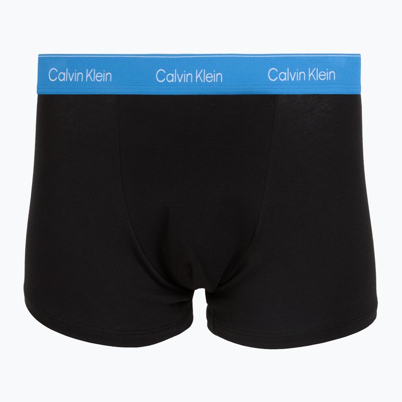Pánské boxerky Calvin Klein LV00NB4286 Relaxed Fit Trunk black bodies w/ poseidon blue/plein 3
