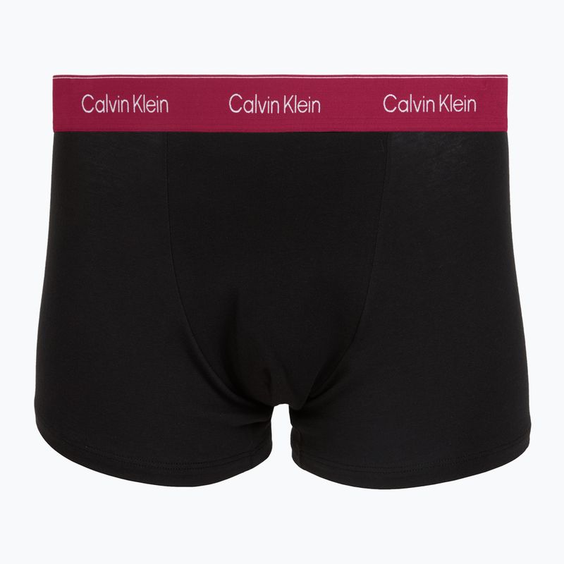Pánské boxerky Calvin Klein LV00NB4286 Relaxed Fit Trunk black bodies w/ poseidon blue/plein 4