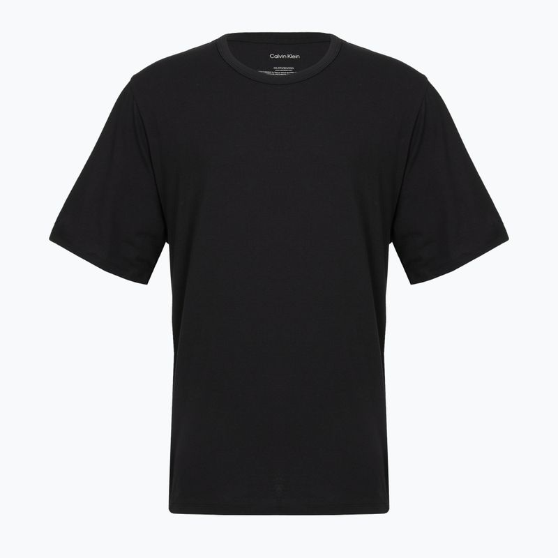 Pánské tričko na lezení Calvin Klein LV00NB4185 Crew Neck black w/ white emb/white w/ black e 4