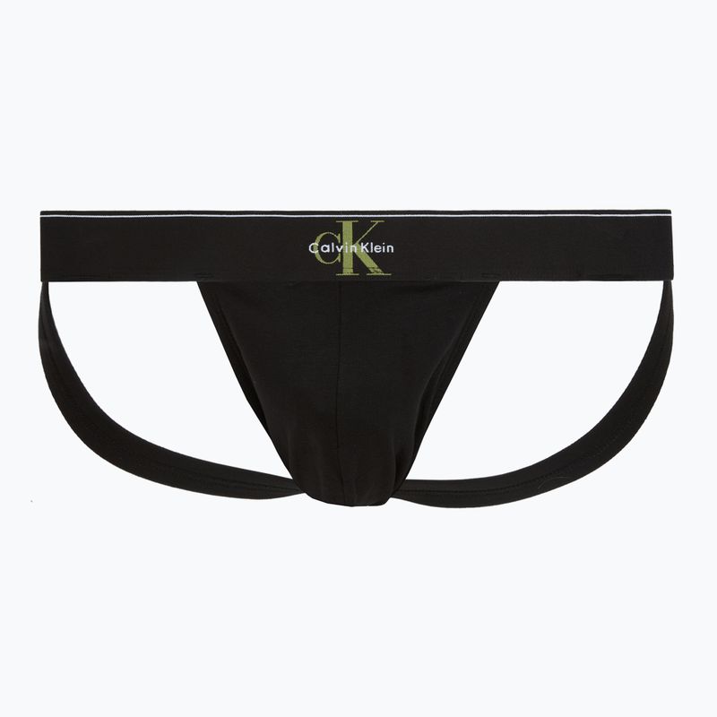 Pánské slipy Calvin Klein LV00NB4644 Jock Strap black bodies w/ granite gray/poseid 3