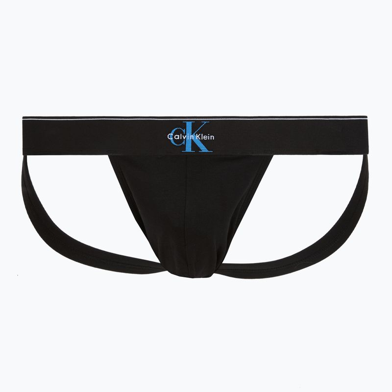 Pánské slipy Calvin Klein LV00NB4644 Jock Strap black bodies w/ granite gray/poseid 4