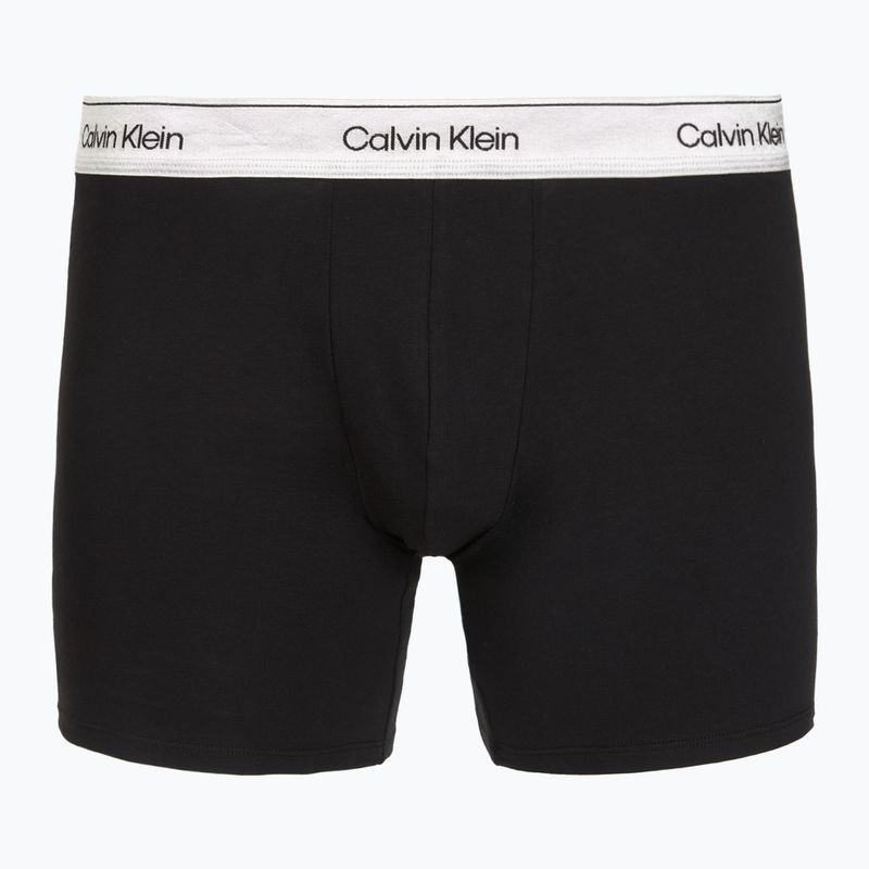 Pánské boxerky Calvin Klein LV00NB4731 Boxer Brief black w/ silver haze wbs 2