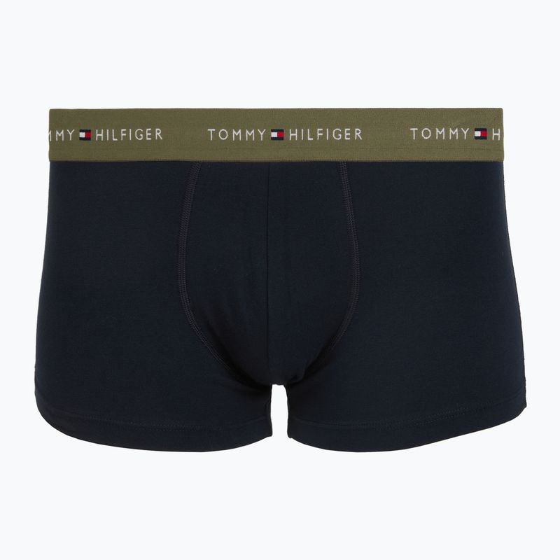 Pánské boxerky Tommy Hilfiger Trunk WB 3 pack nb//white/orna green/utility olive 4