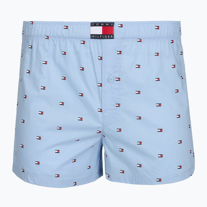 Pánské boxerky Tommy Hilfiger Woven Boxer Print 3 pack chambray flag/carb navy/c navy flag 5