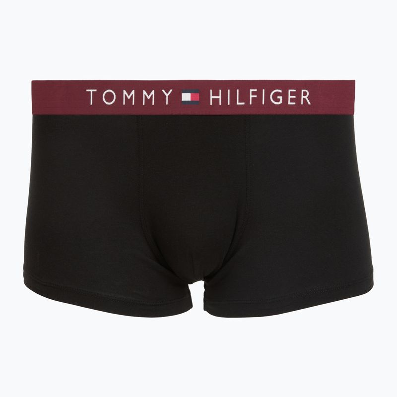 Pánské boxerky Tommy Hilfiger Trunk WB 3 pack medium red/rasp juice/burgundy 4
