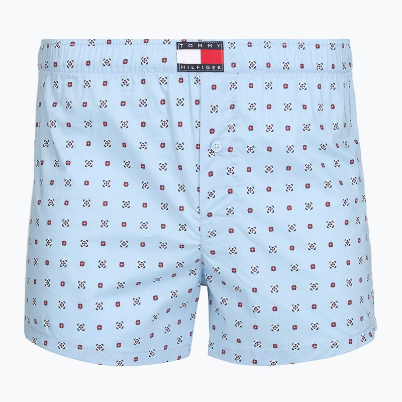 Pánské boxerky Tommy Hilfiger Woven Boxer Print 3 pack rwb foulard/med red/rwb w chck 2